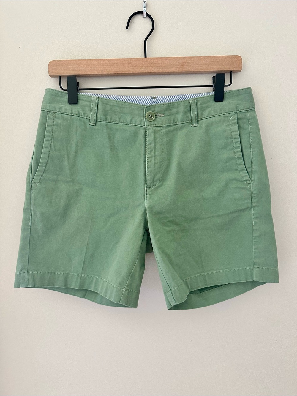 L.L. Bean Green Cotton Chino Shorts